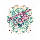 crochet  tattoo design idea