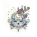 crochet  tattoo design idea