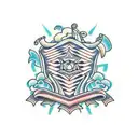 crochet  tattoo design idea