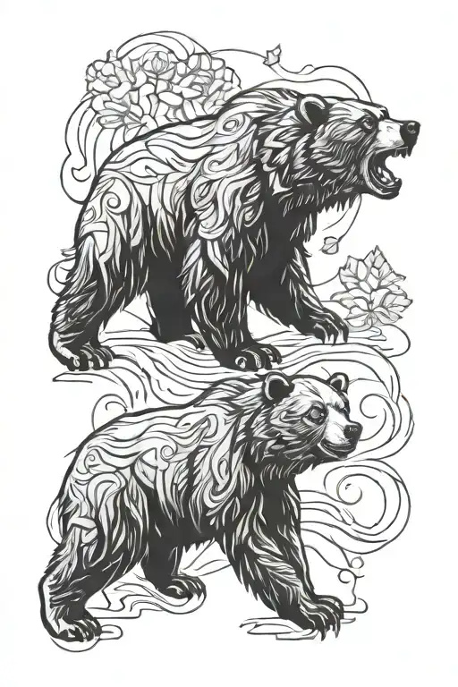 brother bear tattoo design idea
