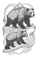 brother bear tattoo design idea