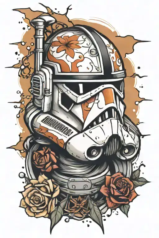star wars clone trooper tattoo design idea