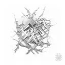 kintsugi art  tattoo design idea