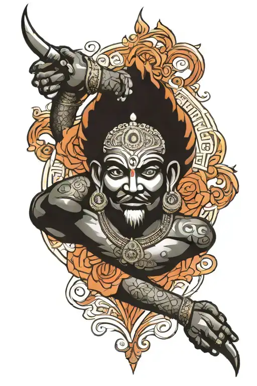 kaali matha on righthand biceps  tattoo design idea
