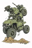 Toyota, offroad tattoo design idea