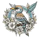 anka bird and equal tattoo design idea