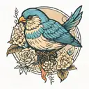 anka bird and equal tattoo design idea