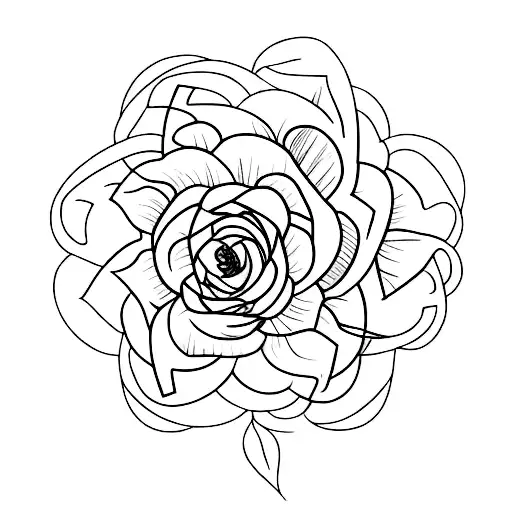 A botanical garden with various plants and flowers intertwined tattoo design idea