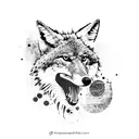 coyote tattoo design idea