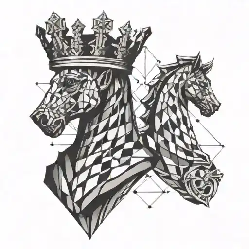 king chess piece tattoo design idea
