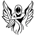 assassin or angel type figure with wings  tattoo design idea