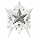 US Army star With 1986-2014 in roman numerals under it tattoo design idea