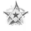 US Army star With 1986-2014 in roman numerals under it tattoo design idea
