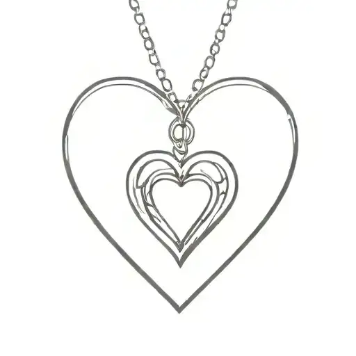 heart shaped locket tattoo design idea