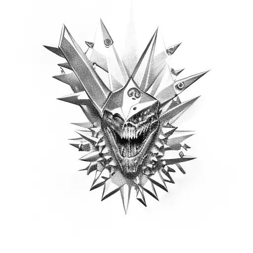 shackles with spikes  tattoo design idea