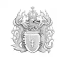 croatia, catholic, coat od arms tattoo design idea