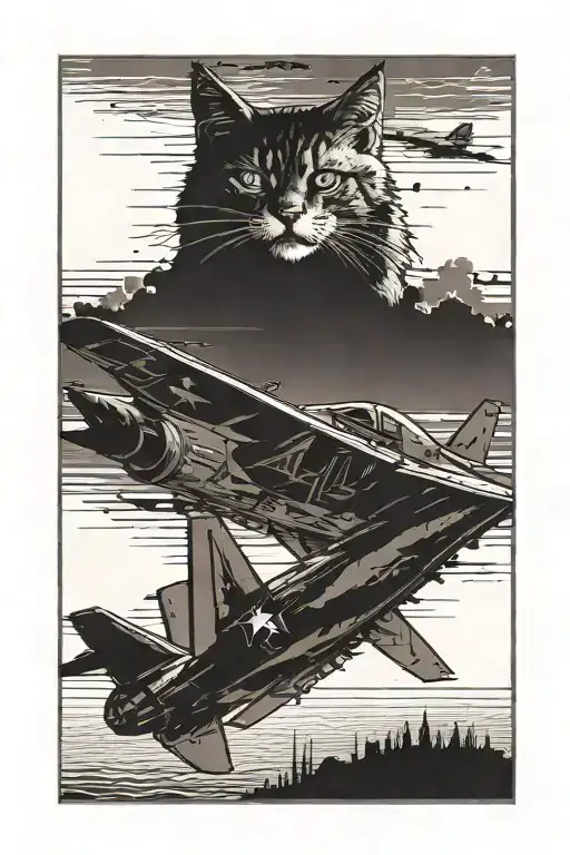 f14 tomcat on deck sunset background black grey tattoo tattoo design idea