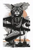 f14 tomcat on deck sunset background black grey tattoo tattoo design idea