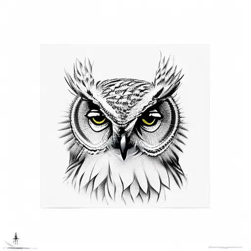dangerous owl tattoo design idea