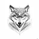 wolf and owl  tattoo design idea