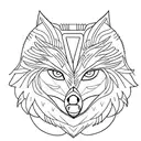 wolf and owl  tattoo design idea