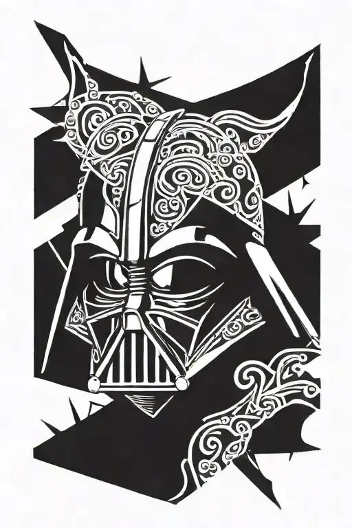 Darth vader tattoo design idea