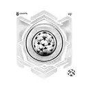 uefa champions league logo as a flower tattoo design idea