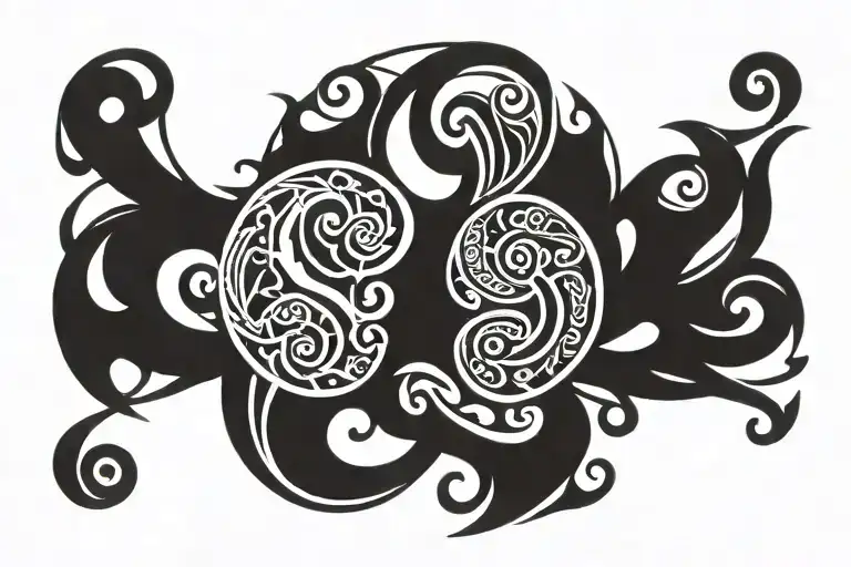 gemini zodiac sign tattoo design idea