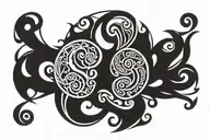 gemini zodiac sign tattoo design idea