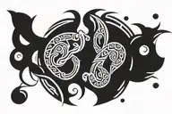gemini zodiac sign tattoo design idea
