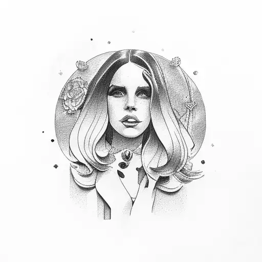 Lana del rey tattoo design idea