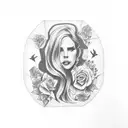 Lana del rey tattoo design idea