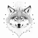 wolf moon  tattoo design idea