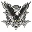 eagle wing spread tattoo design idea