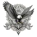 eagle wing spread tattoo design idea