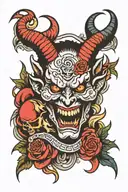 Satan tattoo design idea