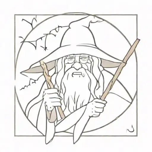 gandalf grading exams. you shall not pass tattoo design idea