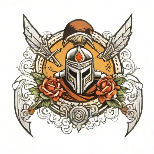 Spartan warrior  tattoo design idea