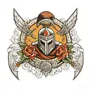 Spartan warrior  tattoo design idea