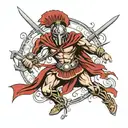 Spartan warrior  tattoo design idea