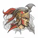 Spartan warrior  tattoo design idea