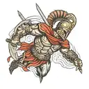 Spartan warrior  tattoo design idea