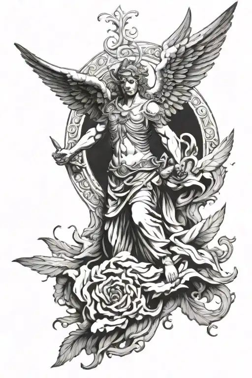 arch angel michael tattoo design idea