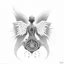 tadpole, angel, miscarriage  tattoo design idea
