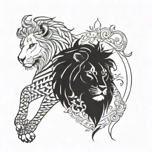 Virgo woman wrist tattoo and lion man wrist tattoo tattoo design idea