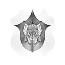 A blackwork tattoo featuring the iconic Sphinx, a symbol of wisdom and mystery. tattoo design idea