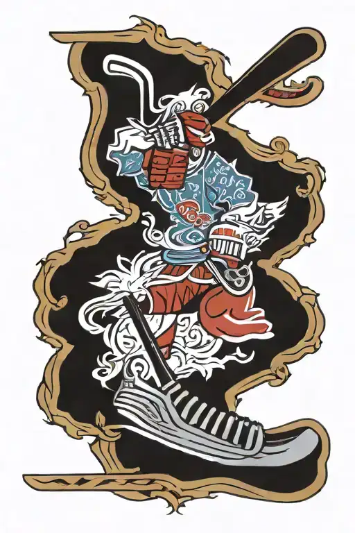 ice hockey, norwegian heritage alphabet, outdoors, america, minnesota, tools tattoo design idea