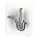 saxophone  tattoo design idea