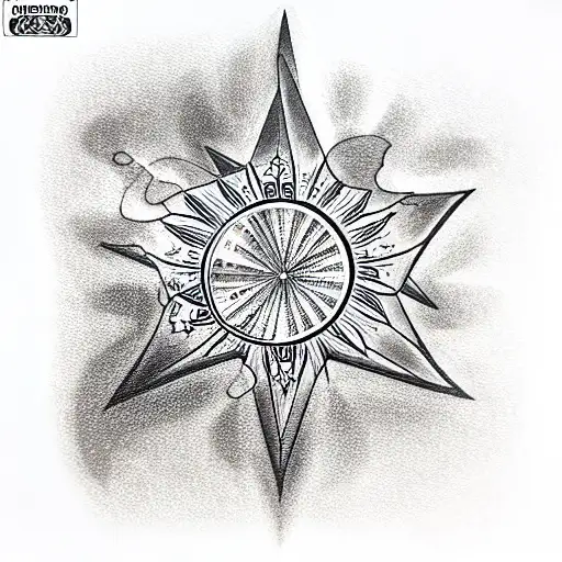 gangster star tattoo design idea