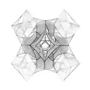 8 pointed north star tattoo design idea